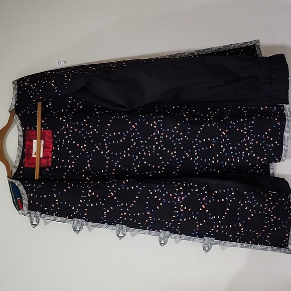 Art to Wear Upcycled Long Line Jacket Colorful Vintage Lagenlook Women's size M - Picture 15 of 16